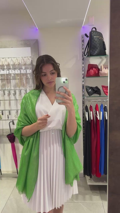 STOLA VISCOSA LUREX VERDE