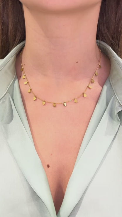 COLLANA CUORI ORO