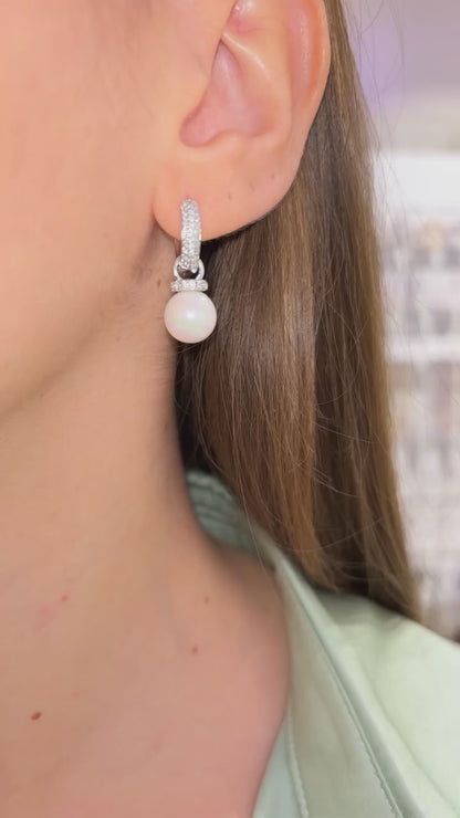 ORECCHINI CERCHIETTO PERLA ARGENTO