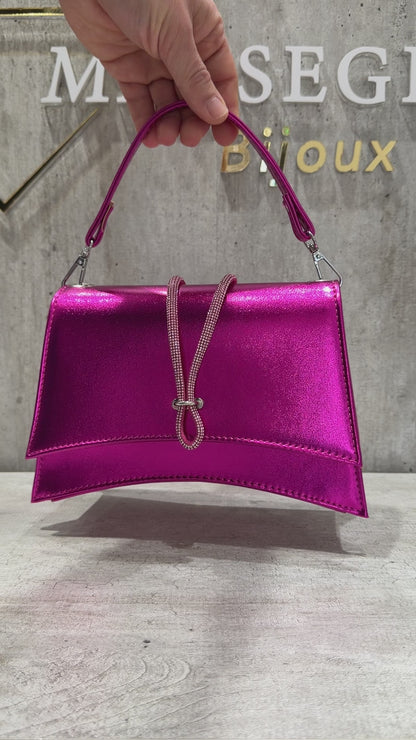 POCHETTE METAL FUCSIA