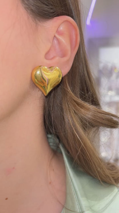 ORECCHINI CUORE ORO 2,5 CM