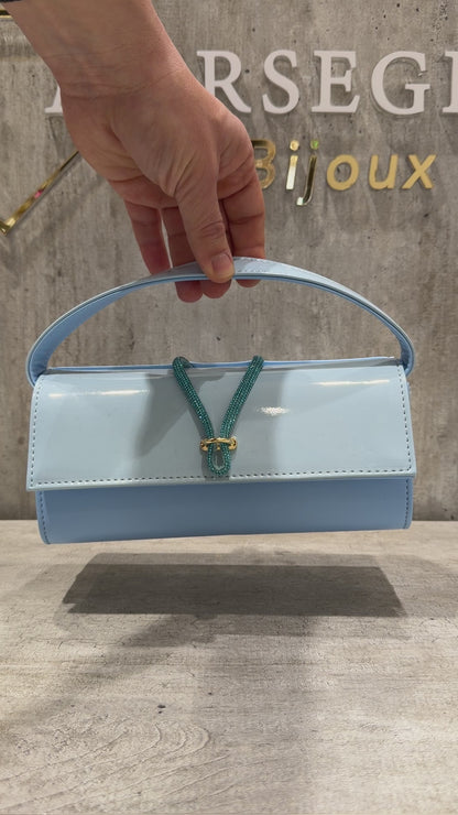 POCHETTE BIMATERIALE CELESTE