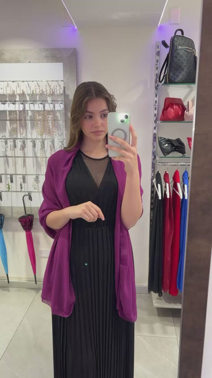 STOLA CHIFFON CICLAMINO