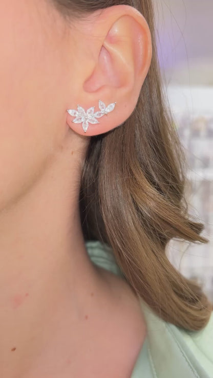 ORECCHINI FIORE & PETALI ARGENTO