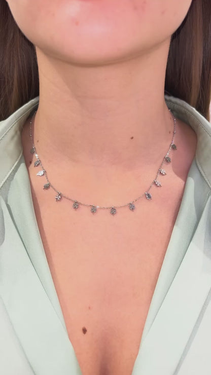 COLLANA QUADRIFOGLI ARGENTO