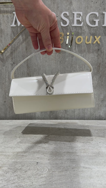 POCHETTE BIMATERIALE PANNA