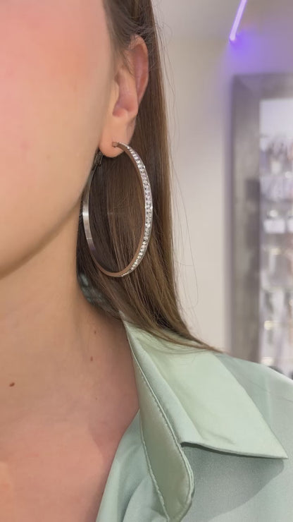 CERCHI DIAMOND ARGENTO 60 mm