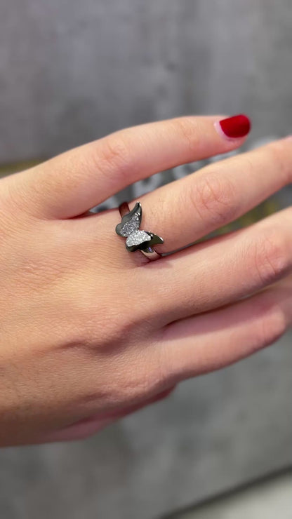 ANELLO FARFALLA 3D ARGENTO