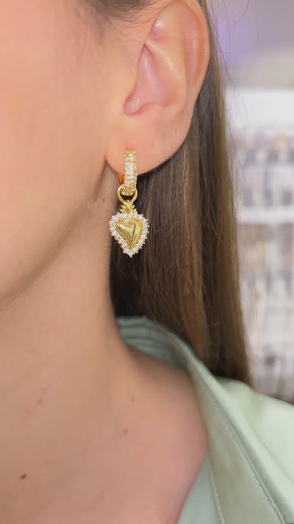 ORECCHINI CERCHIETTO CUORE SACRO ORO