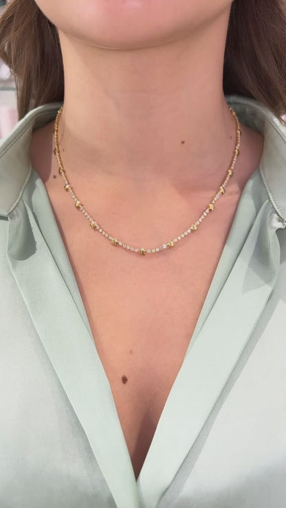 COLLANA TENNIS & STELLE ORO