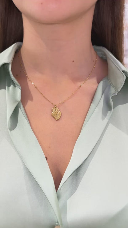 COLLANA CUORE SACRO ORO
