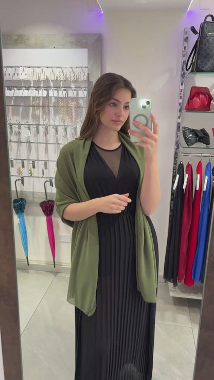 STOLA CHIFFON VERDE SALVIA