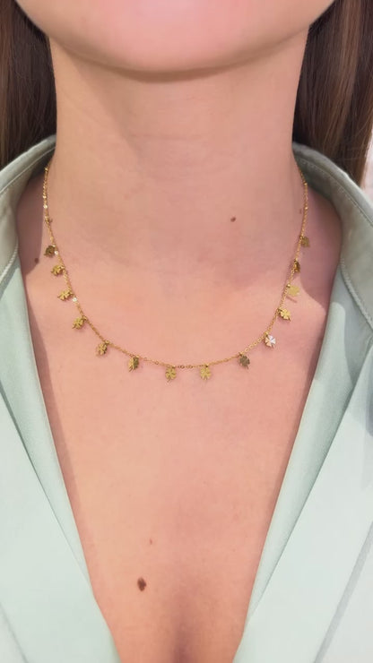 COLLANA QUADRIFOGLI ORO