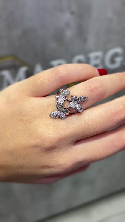 ANELLO FARFALLE ARGENTO