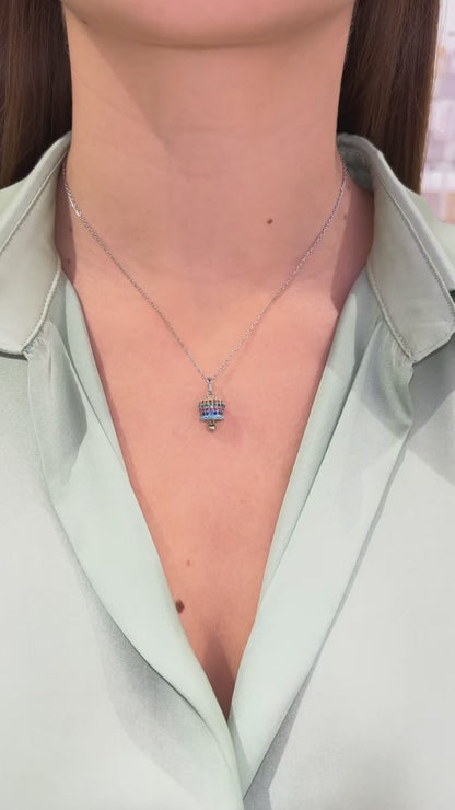 COLLANA CAMPANELLA ARGENTO & MULTICOLOR