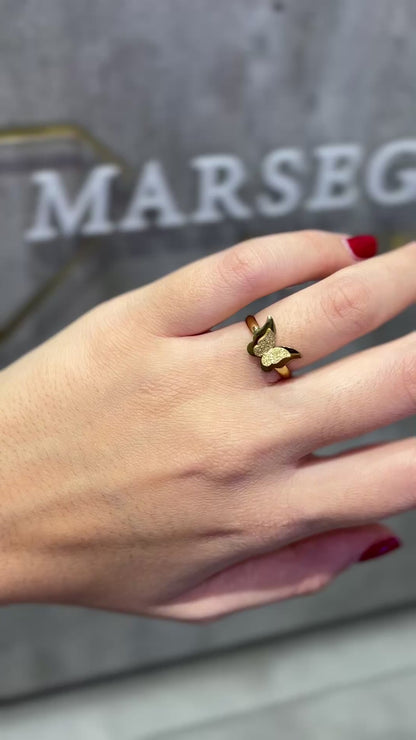 ANELLO FARFALLA 3D ORO