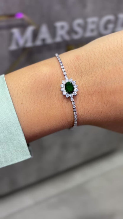 BRACCIALE KATE ARGENTO & VERDE
