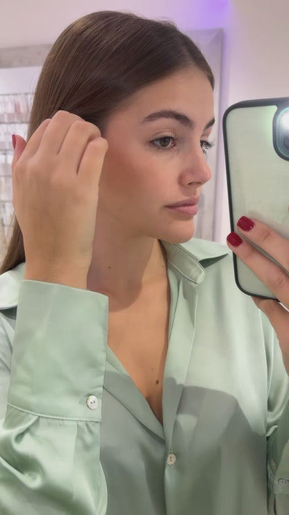 SET ORECCHINI CUORI ORO PUNTI LUCE