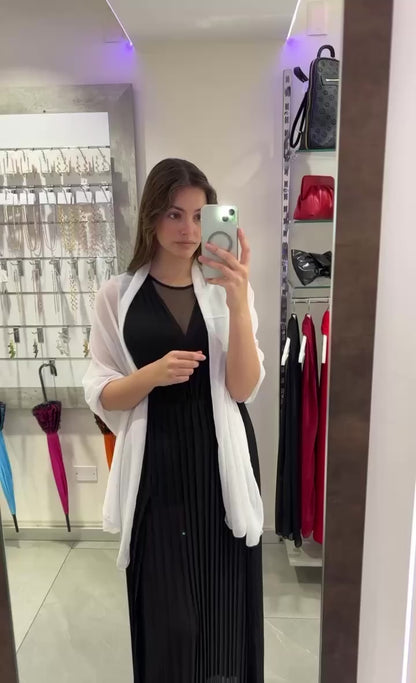 STOLA CHIFFON BIANCA