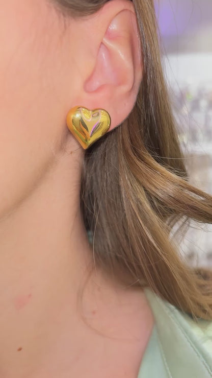 ORECCHINI CUORE ORO 2 CM