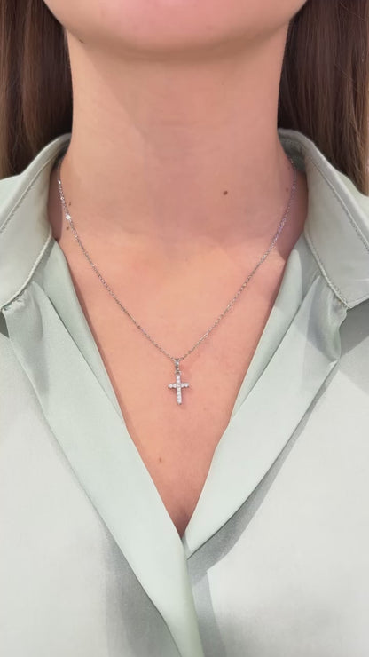 COLLANA CROCE ARGENTO 1,5 CM