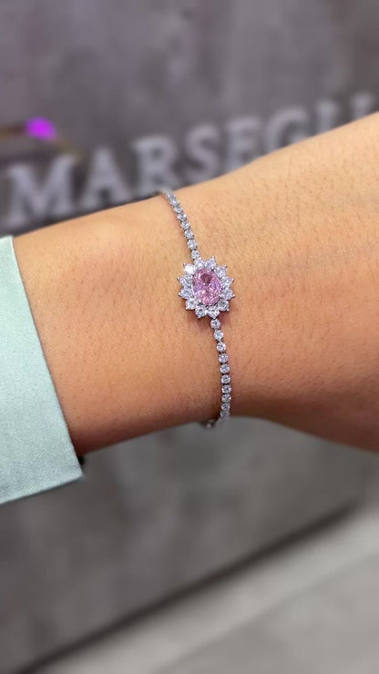 BRACCIALE KATE ARGENTO & ROSA