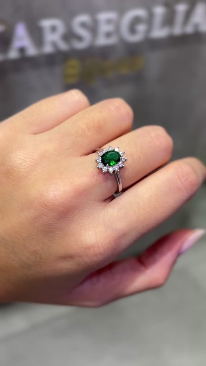 ANELLO KATE ARGENTO & VERDE