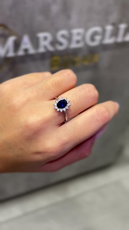 ANELLO KATE ARGENTO & BLU