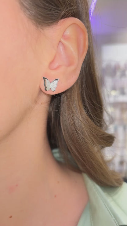 ORECCHINI FARFALLA 3D ARGENTO