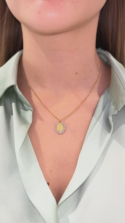 COLLANA MADONNA CRISTALLI ORO