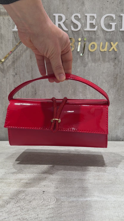POCHETTE BIMATERIALE ROSSO