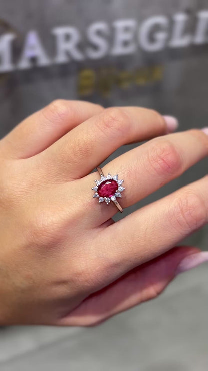 ANELLO KATE ARGENTO & ROSSO