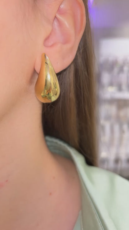 ORECCHINI GOCCIA ORO 3 CM